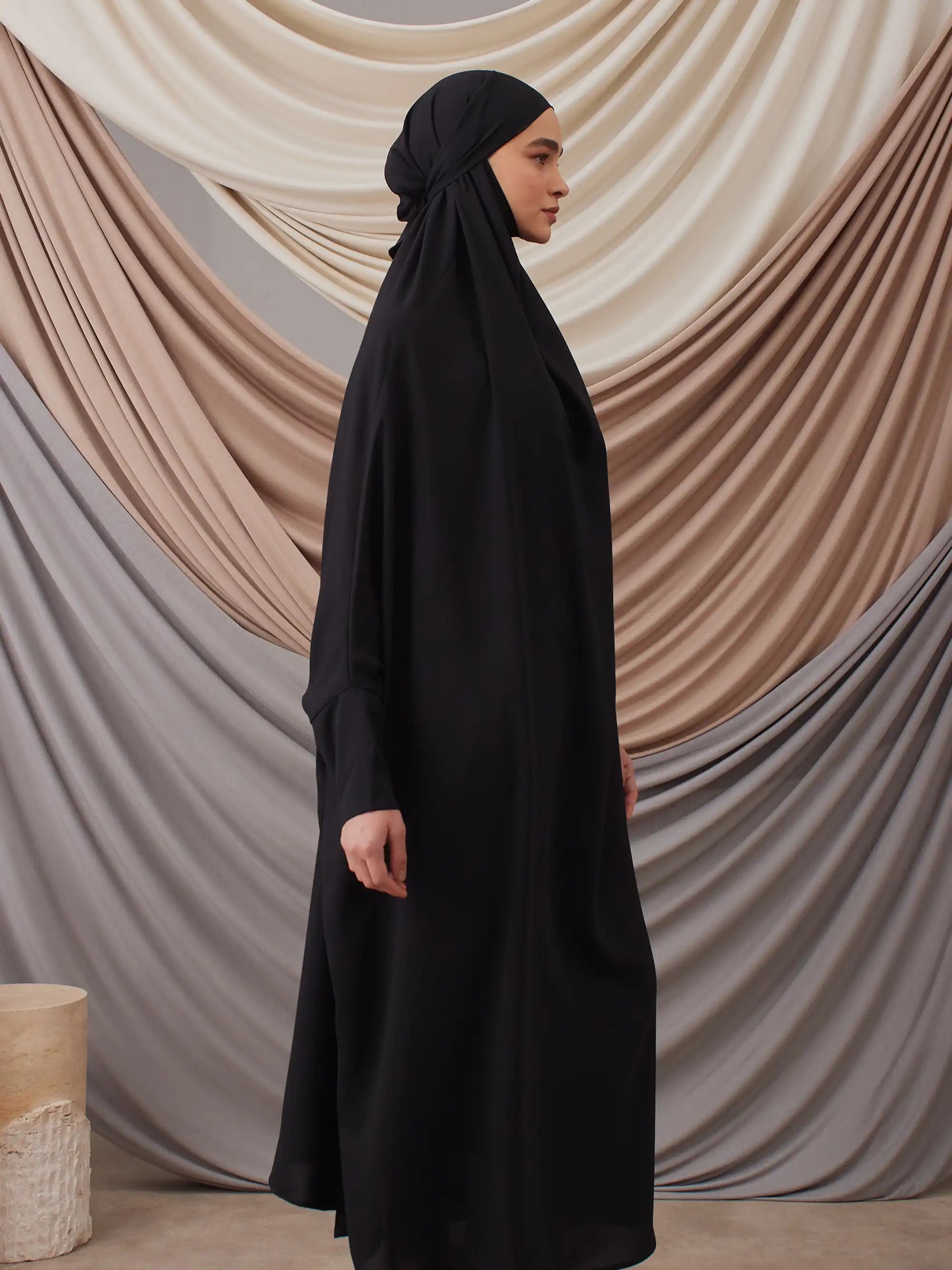 Tie Back Prayer Dress - Black