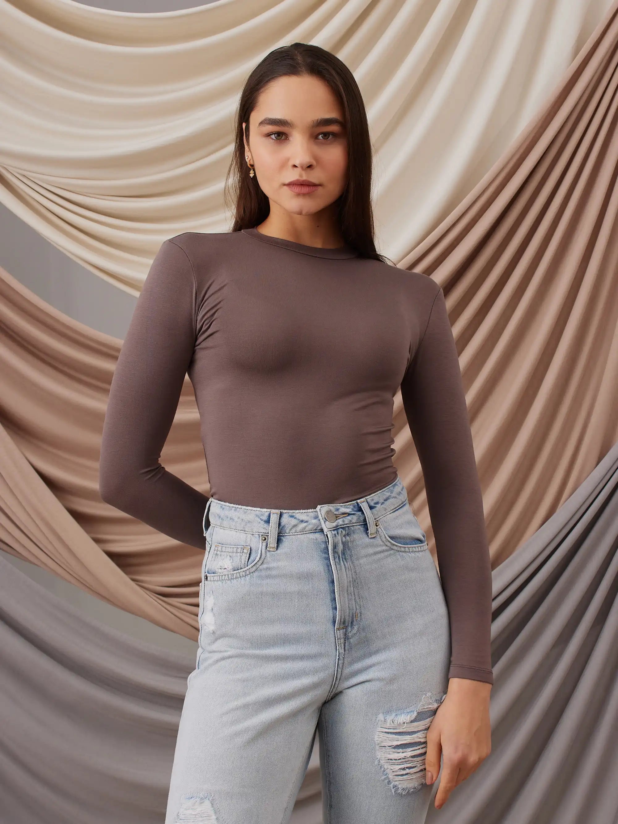 Long Sleeve Layer - Dark Mink