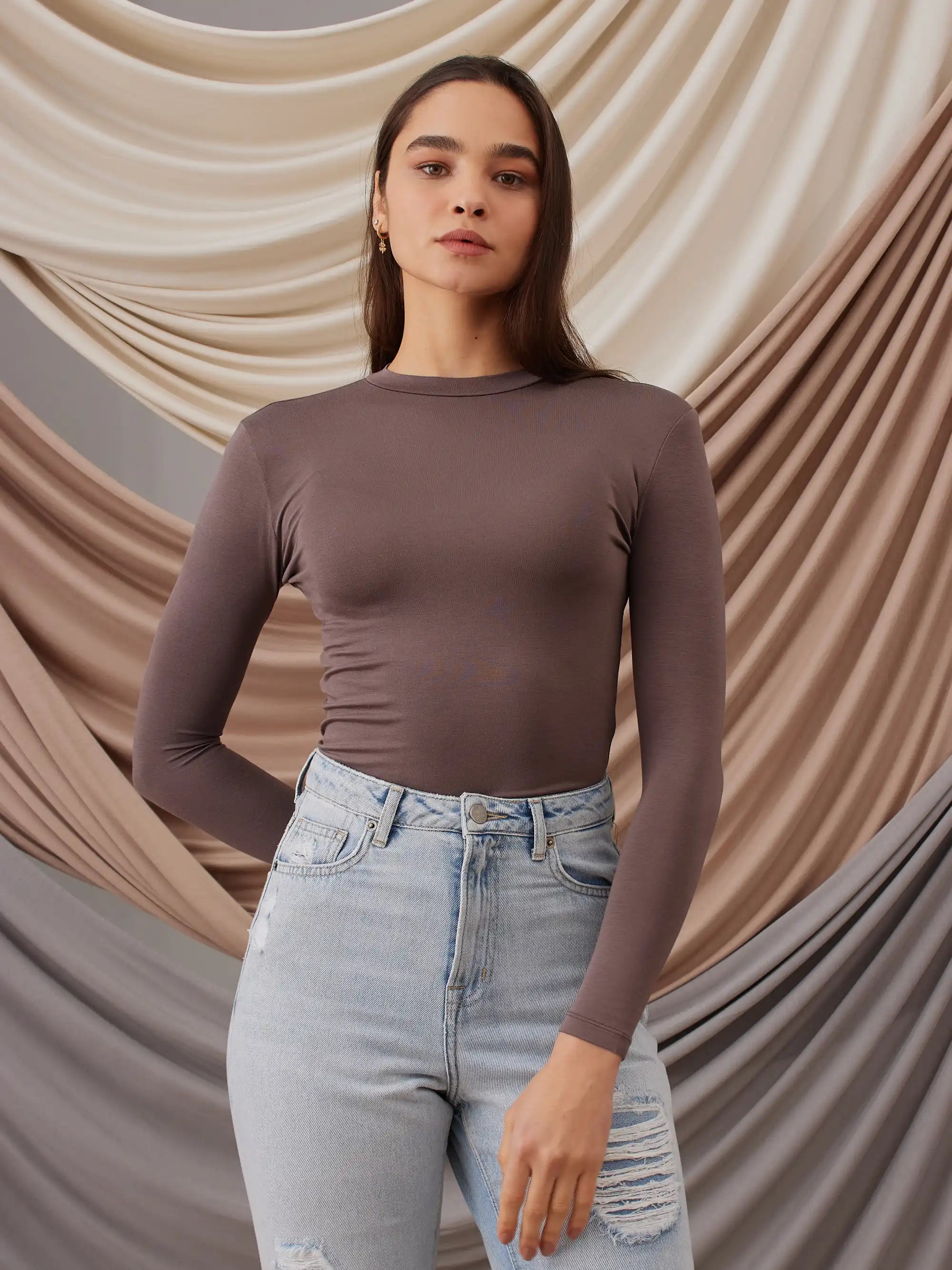 Long Sleeve Layer - Dark Mink