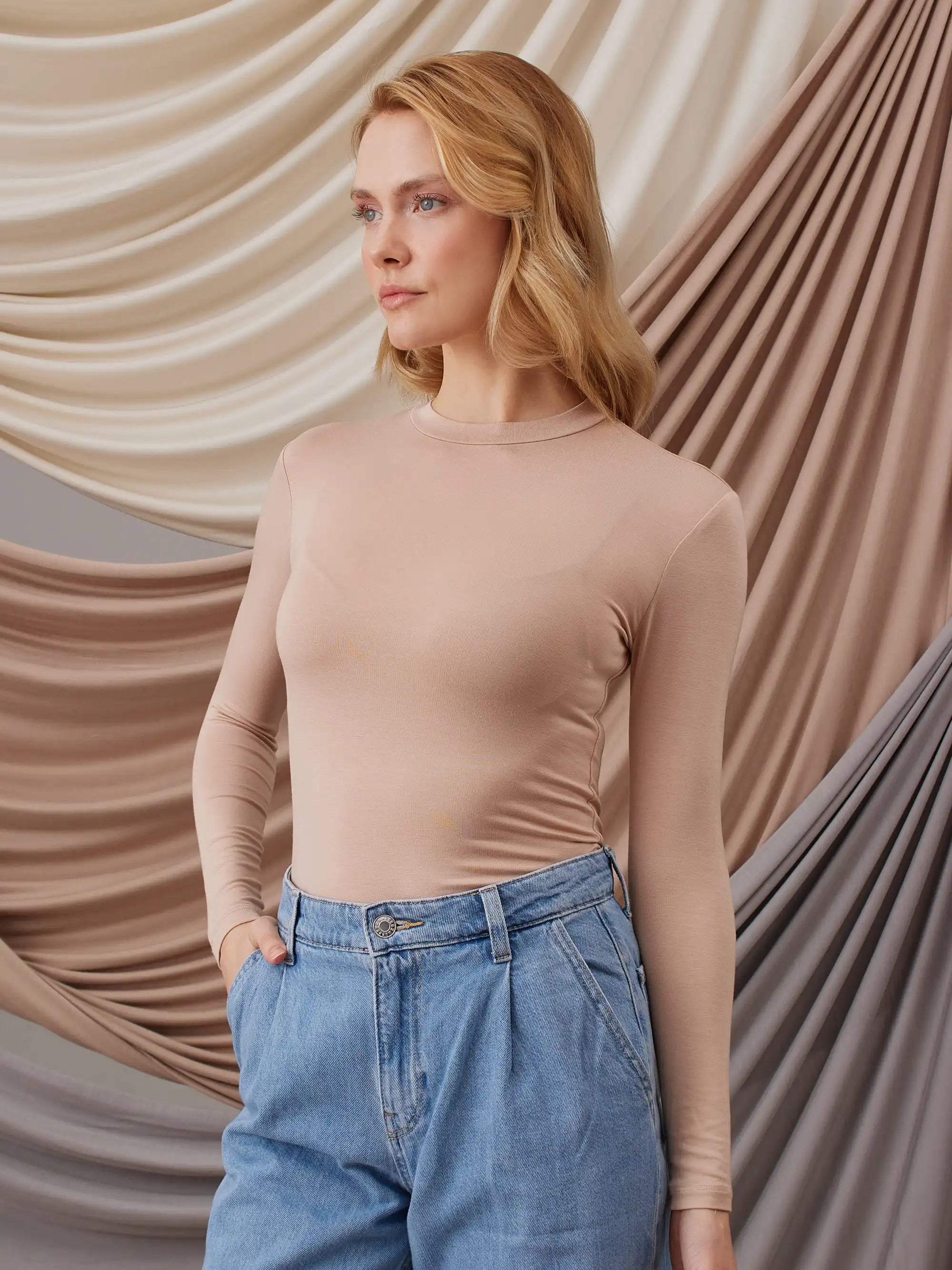 Long Sleeve Layer - Nude