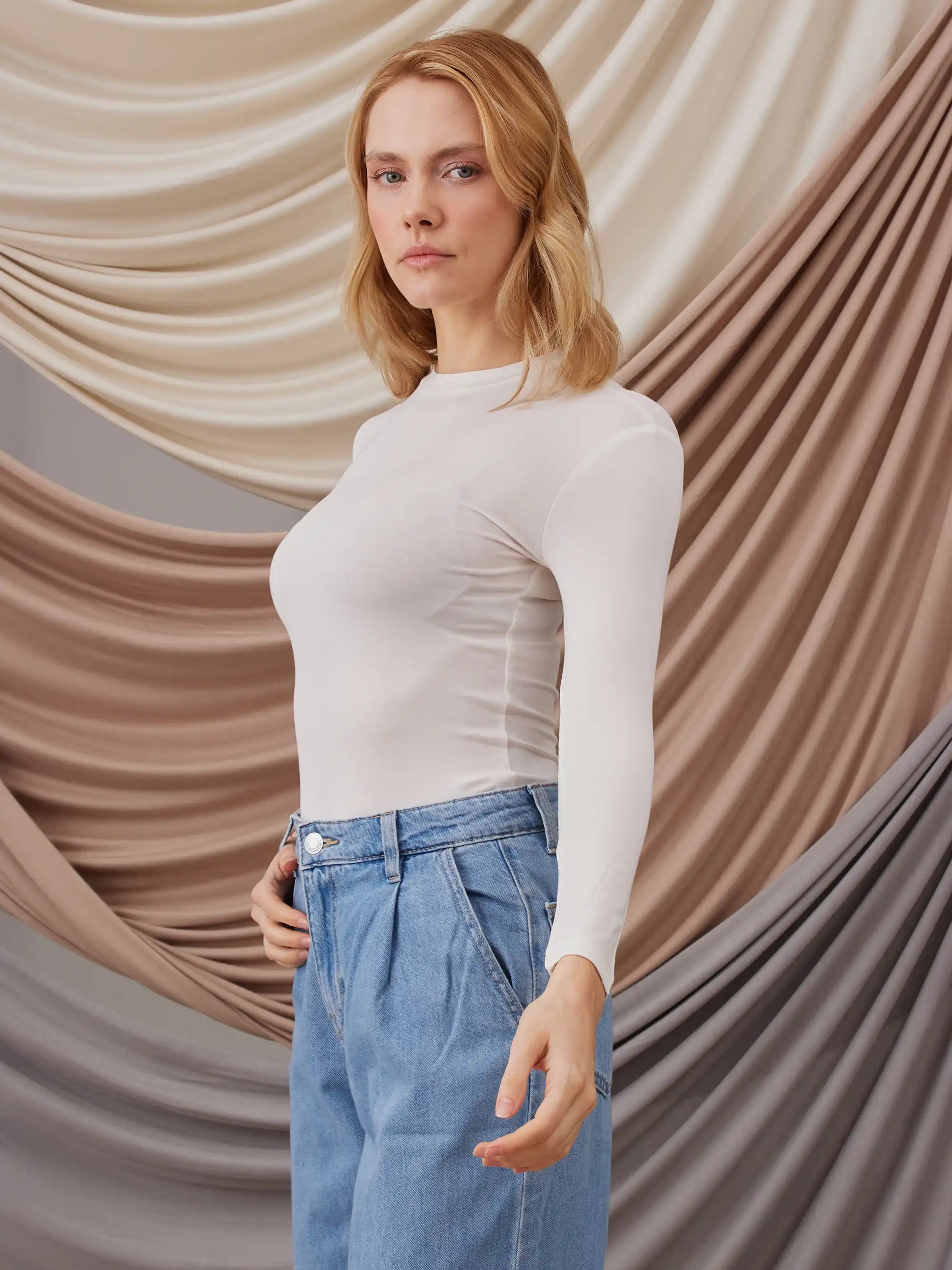 Long Sleeve Layer - Ivory