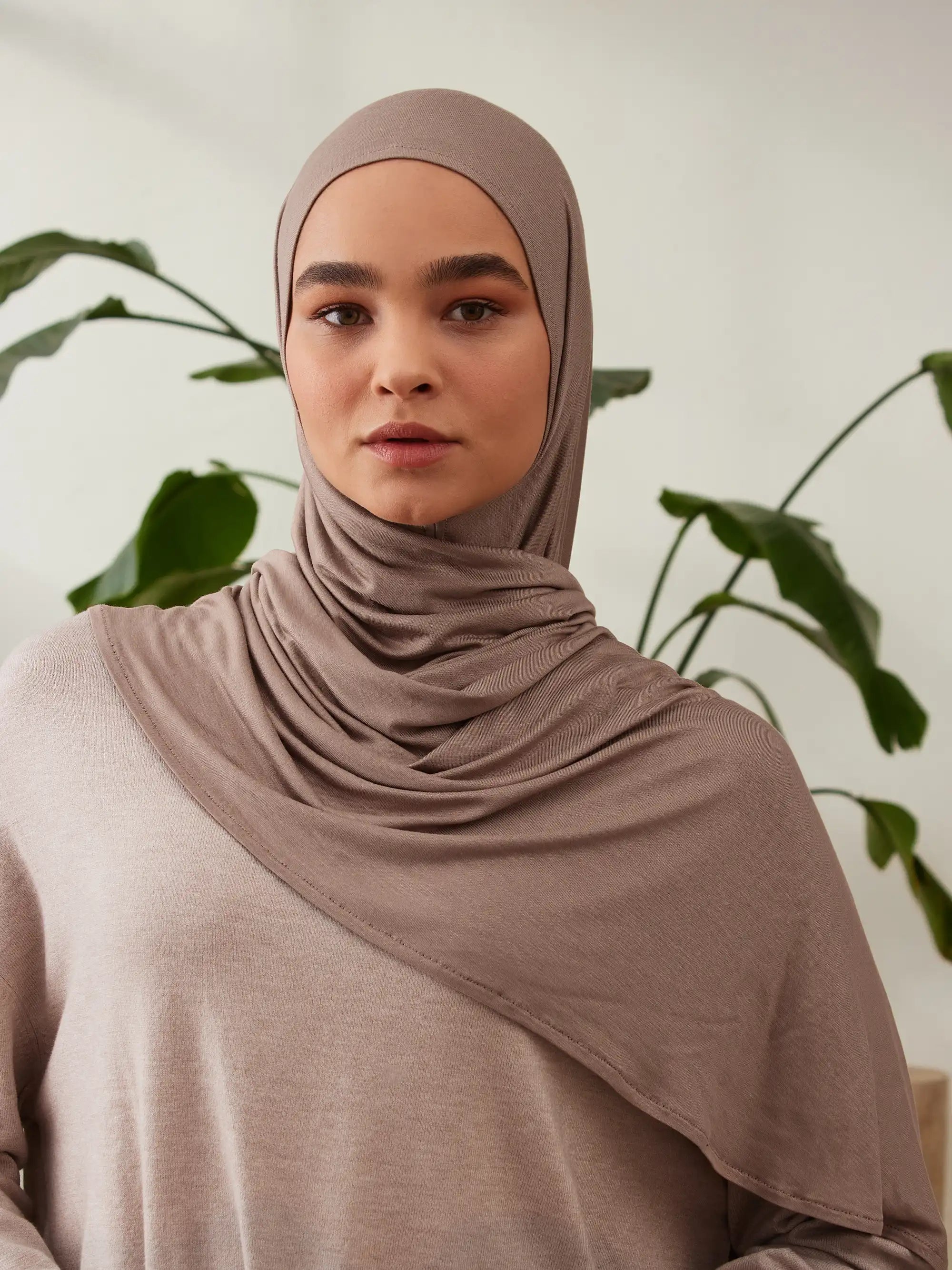 Small Instant Premium Jersey Hijabs - Desert