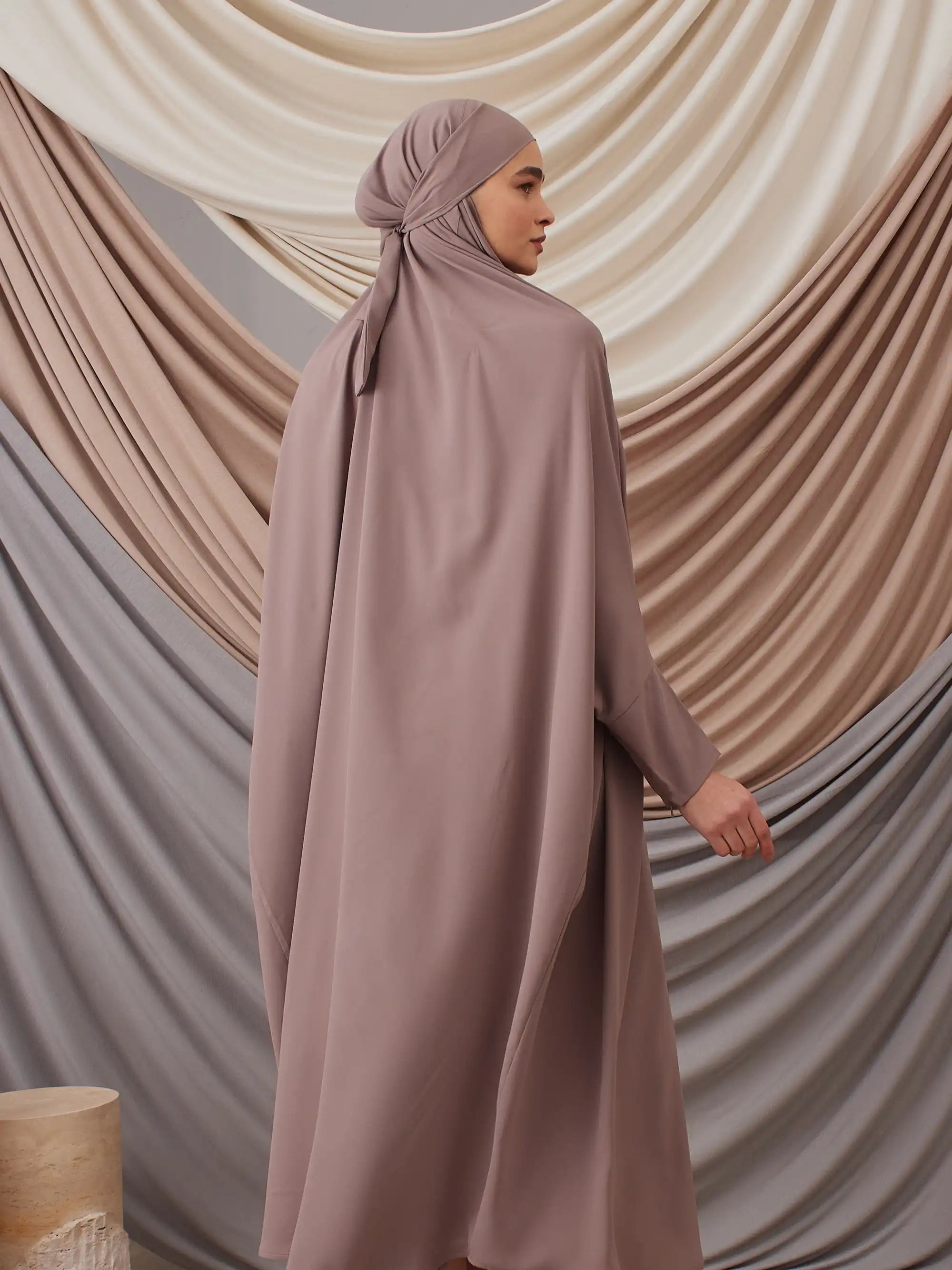 Tie Back Prayer Dress - Dark Mink