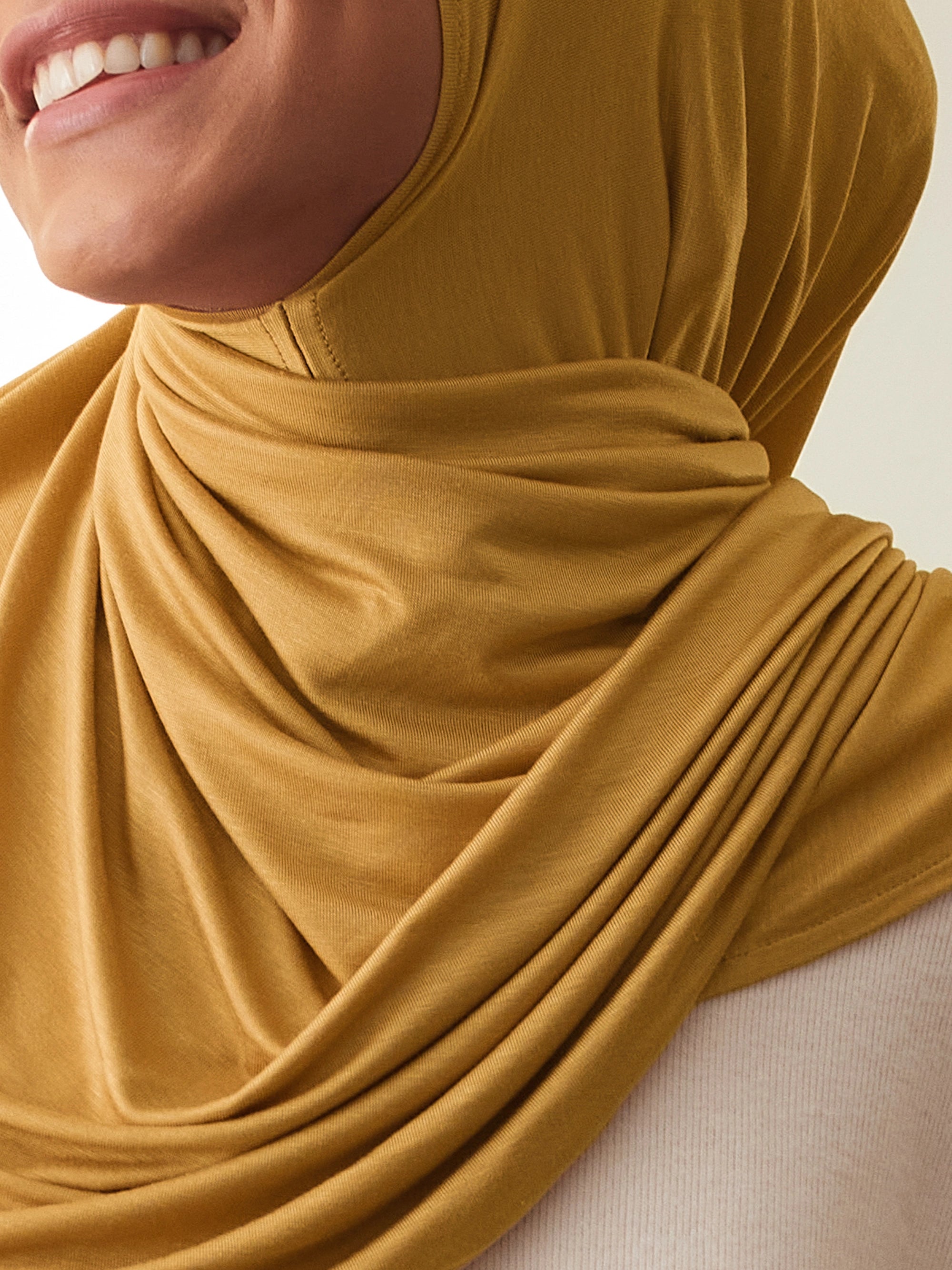 Instant Premium Jersey Hijabs - Mustard Yellow