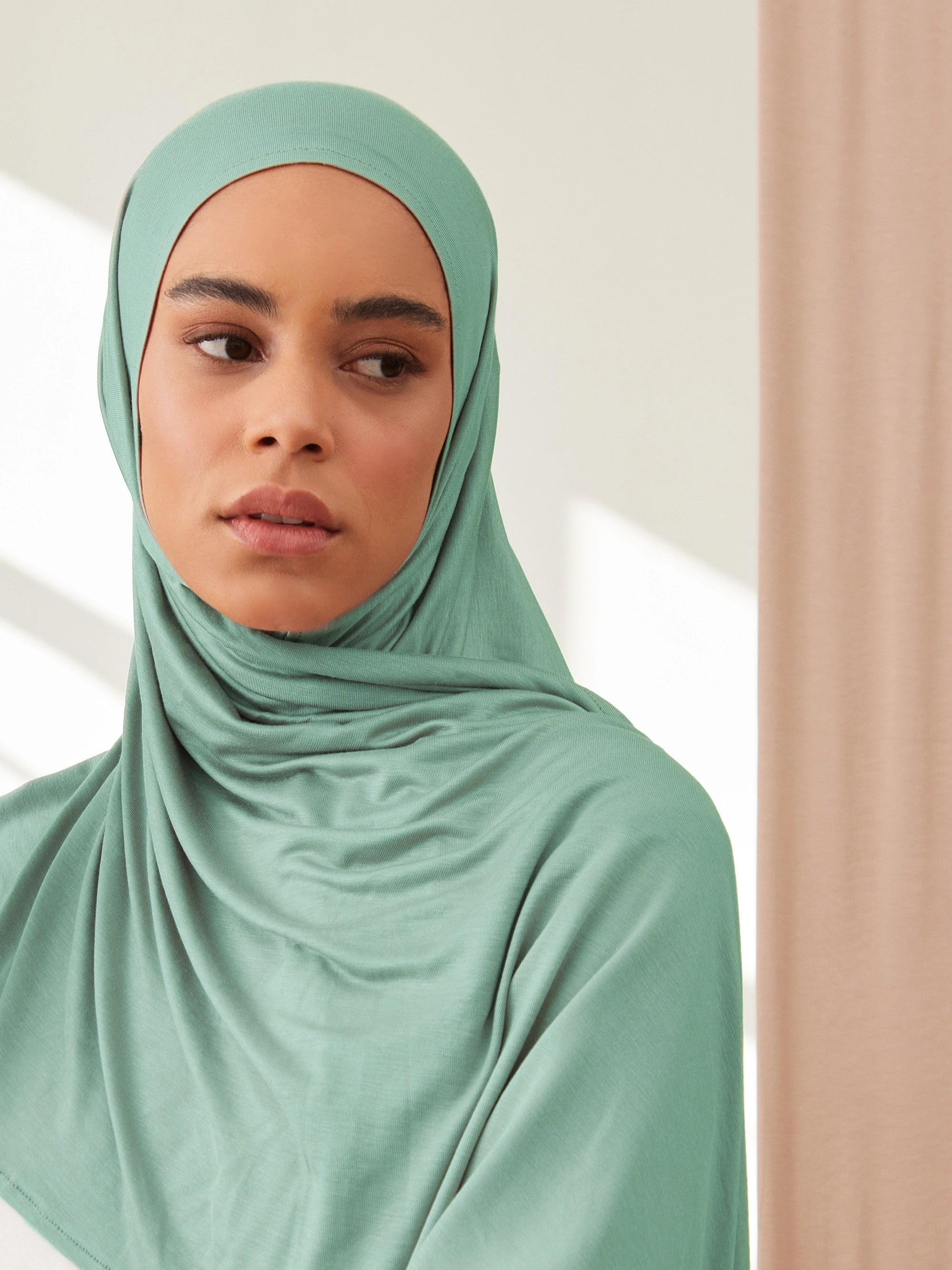 Instant Premium Jersey Hijabs - Sea Green