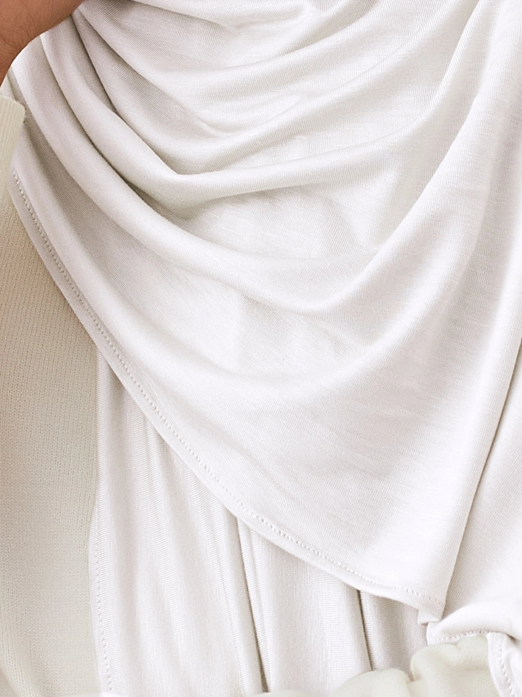 Jersey Light Hijab - White