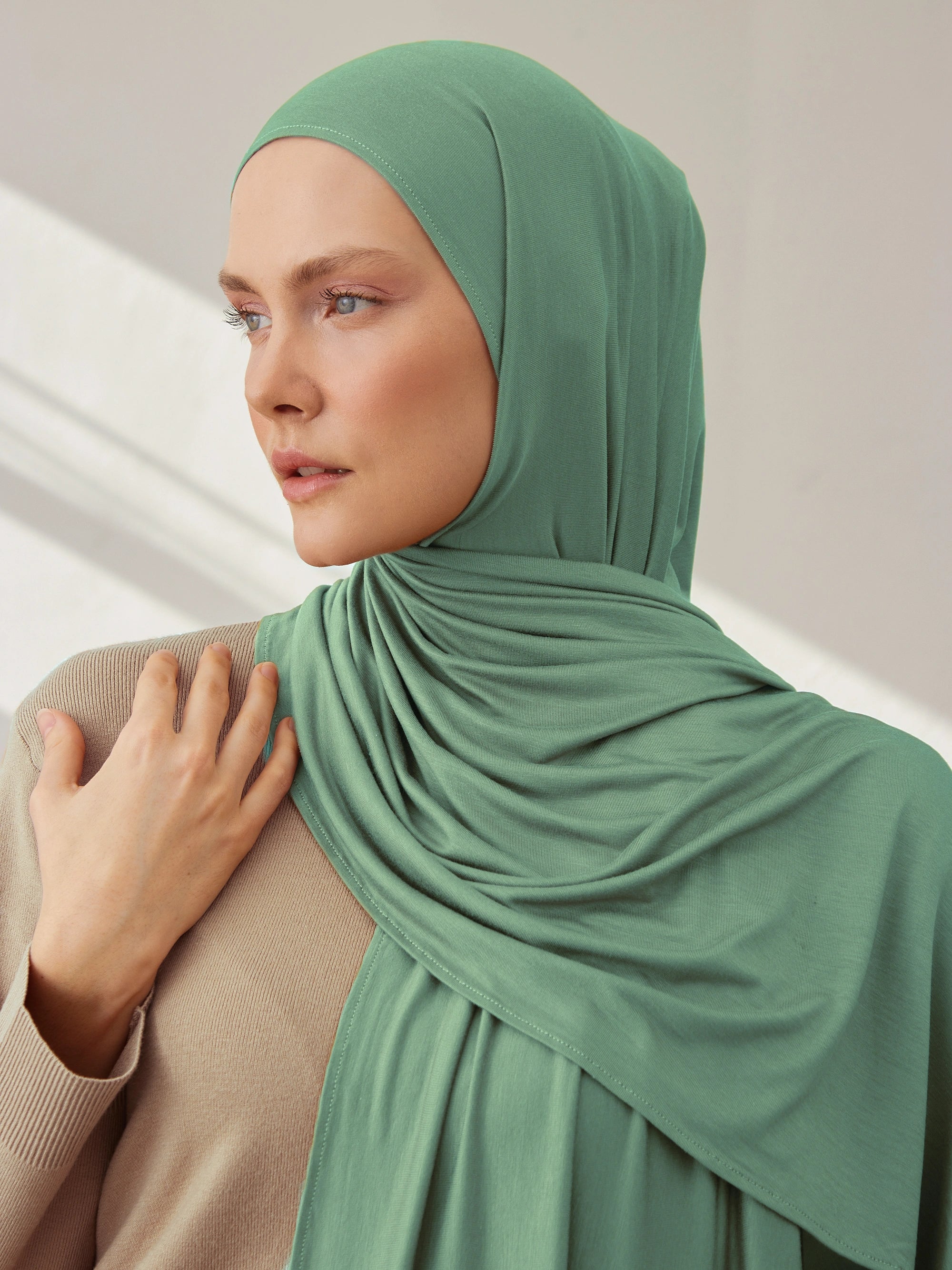 Jersey Light Hijab - Sea Green
